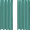 Image de vidaXL Voile Rideaux avec oeillets 2 pcs. Turquoise