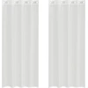Image de vidaXL Voile Rideaux avec oeillets 2 pcs. Blanc