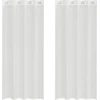 Image de vidaXL Voile Rideaux avec oeillets 2 pcs. Blanc