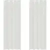 Image de vidaXL Voile Rideaux avec oeillets 2 pcs. Blanc
