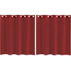 Image de vidaXL Voile Rideaux avec oeillets 2 pcs. Rouge vin