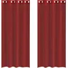 Image de vidaXL Voile Rideaux avec oeillets 2 pcs. Rouge vin