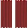 Image de vidaXL Voile Rideaux avec oeillets 2 pcs. Rouge vin