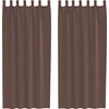 Image de vidaXL Voile Rideaux avec poches pour tringles 2 pcs. Marron