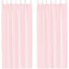 Image de vidaXL Voile Rideaux avec poches pour tringles 2 pcs. Rose clair