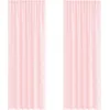 Image de vidaXL Voile Rideaux avec poches pour tringles 2 pcs. Rose clair