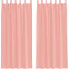 Image de vidaXL Voile Rideaux avec poches pour tringles 2 pcs. Rose