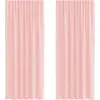 Image de vidaXL Voile Rideaux avec poches pour tringles 2 pcs. Rose