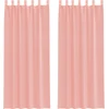 Image de vidaXL Voile Rideaux avec poches pour tringles 2 pcs. Rose