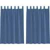 Image de vidaXL Voile Rideaux avec poches pour tringles 2 pcs. Bleu roi