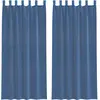 Image de vidaXL Voile Rideaux avec poches pour tringles 2 pcs. Bleu roi