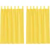 Image de vidaXL Voile Rideaux avec poches pour tringles 2 pcs. Jaune