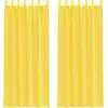 Image de vidaXL Voile Rideaux avec poches pour tringles 2 pcs. Jaune