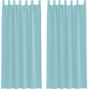 Image de vidaXL Voile Rideaux avec poches pour tringles 2 pcs. Turquoise