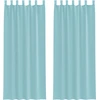 Image de vidaXL Voile Rideaux avec poches pour tringles 2 pcs. Turquoise