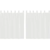 Image de vidaXL Voile Rideaux avec poches pour tringles 2 pcs. Blanc