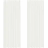 Image de vidaXL Voile Rideaux avec poches pour tringles 2 pcs. Blanc