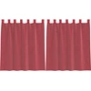 Image de vidaXL Voile Rideaux avec poches pour tringles 2 pcs. Bordeaux