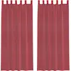 Image de vidaXL Voile Rideaux avec poches pour tringles 2 pcs. Bordeaux