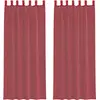 Image de vidaXL Voile Rideaux avec poches pour tringles 2 pcs. Bordeaux