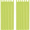 Image de vidaXL Voile Rideaux avec patte 2 pcs. Vert pomme
