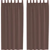 Image de vidaXL Voile Rideaux avec patte 2 pcs. Marron