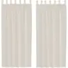 Image de vidaXL Voile Rideaux avec patte 2 pcs. Crème