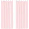 Image de vidaXL Voile Rideaux avec passants 2 pcs. Rose clair 140x260 cm