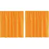 Image de vidaXL Voile Rideaux avec passants 2 pcs. Orange 140x140 cm
