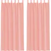 Image de vidaXL Voile Rideaux avec passants 2 pcs. Rose 140x225 cm