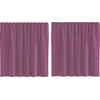 Image de vidaXL Voile Rideaux avec passants 2 pcs. Violet 140x140 cm