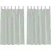 Image de vidaXL Voile Rideaux avec passants 2 pcs. Gris clair 140x175 cm