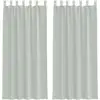 Image de vidaXL Voile Rideaux avec passants 2 pcs. Gris clair 140x245 cm