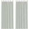 Image de vidaXL Voile Rideaux avec passants 2 pcs. Gris clair 140x260 cm