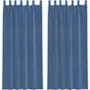 Image de vidaXL Voile Rideaux avec passants 2 pcs. Bleu roi 140x245 cm