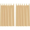 Image de vidaXL Voile Rideaux avec passants 2 pcs. couleur sable 140x175 cm