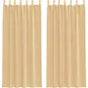 Image de vidaXL Voile Rideaux avec passants 2 pcs. couleur sable 140x225 cm