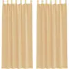 Image de vidaXL Voile Rideaux avec passants 2 pcs. couleur sable 140x245 cm