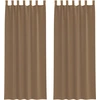 Image de vidaXL Voile Rideaux avec passants 2 pcs. Marron clair 140x260 cm