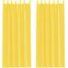 Image de vidaXL Voile Rideaux avec passants 2 pcs. Jaune 140x260 cm
