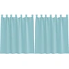Image de vidaXL Voile Rideaux avec passants 2 pcs. Turquoise 140x140 cm
