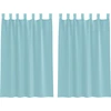 Image de vidaXL Voile Rideaux avec passants 2 pcs. Turquoise 140x175 cm