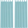 Image de vidaXL Voile Rideaux avec passants 2 pcs. Turquoise 140x245 cm