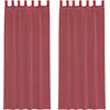 Image de vidaXL Voile Rideaux avec passants 2 pcs. Rouge vin 140x260 cm