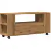 Image de vidaXL Armoire TV avec roulettes Chêne Artisan 102x34,5x43cm Bois composite