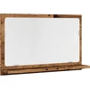 Image de vidaXL Miroir de salle de bain avec tablette imitation vieux bois 60x11x37 cm Bois composite