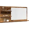 Image de vidaXL Miroir de salle de bain avec étagères imitation vieux bois 90x11x45 cm Bois composite