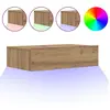 Image de vidaXL Armoire TV avec lampes LED Chêne Artisan 60x35x15,5 cm