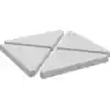 Image de vidaXL Plaques de poids pour parasol 4 pcs. Gris Granit Triangulaire 14 kg