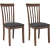 Image de vidaXL Chaises de salle à manger avec coussins 2 pcs. Marron Bois massif Hévéa